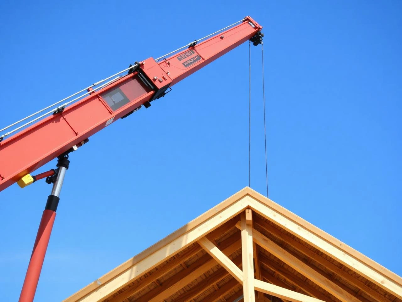 Caisson de toit levé à la grue